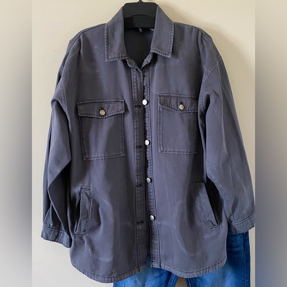 Women’s Divided Gray Button Down Jacket - image 1